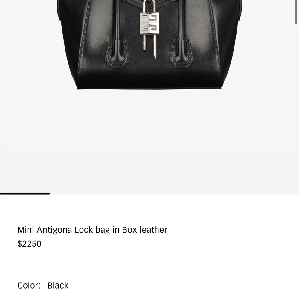 Givenchy Black Mini Antigona Lock Bag